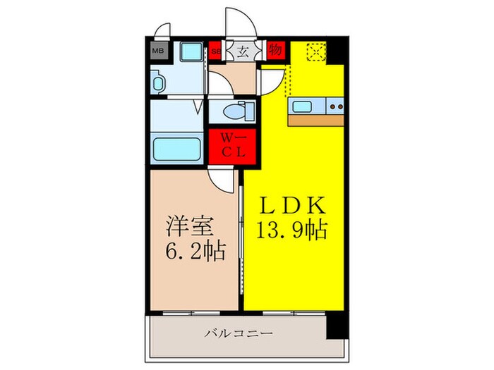 スプランディッド江坂駅前の物件間取画像