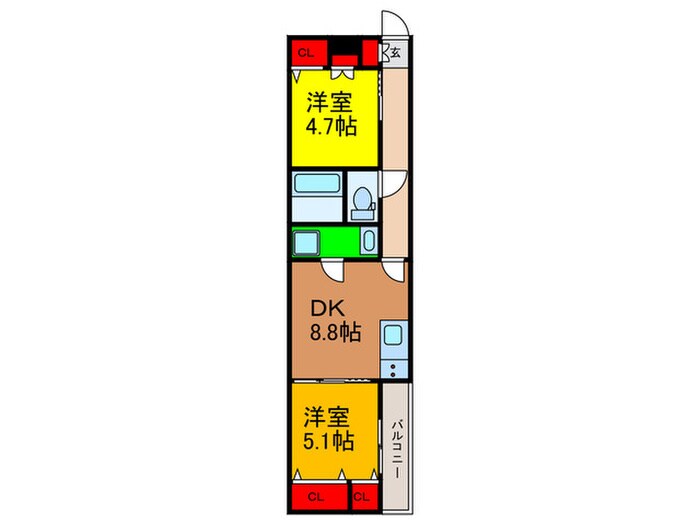 仮）クリエオーレ下神田Ⅰの物件間取画像