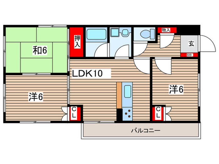 グランドハイツ嵯峨野の物件間取画像