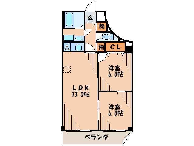 シェリール武庫の物件間取画像