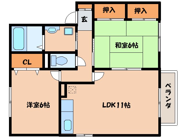 コ－ポはおりやＡの物件間取画像