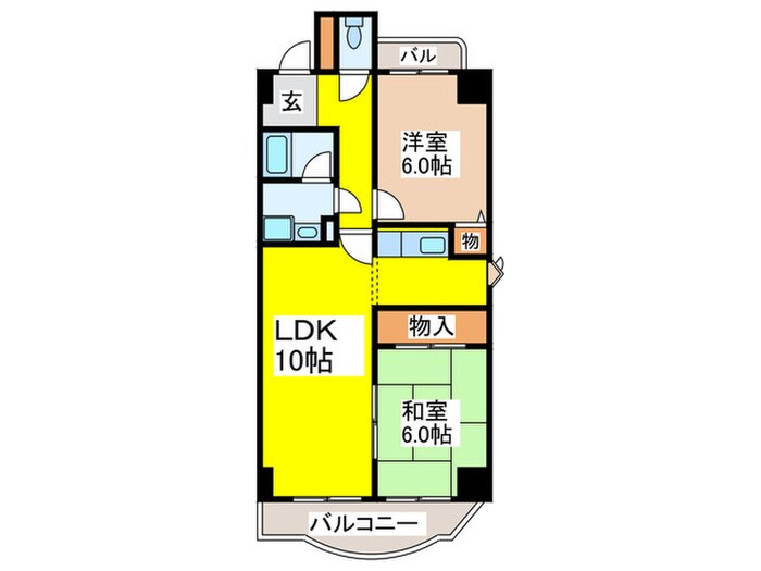 オーセント住之江の物件間取画像