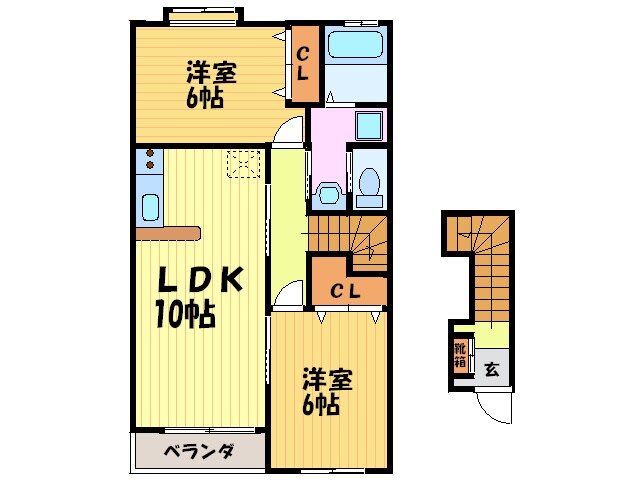 リヴ　グレイスＢ棟の物件間取画像
