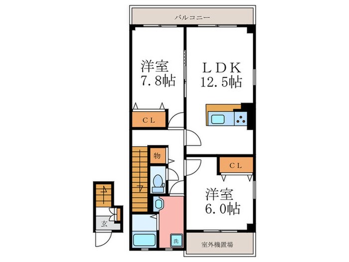 ペルル寺門の物件間取画像