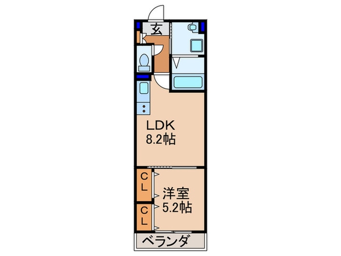 クリエオーレ私市山手の物件間取画像