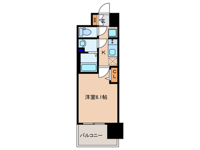 ﾌﾟﾚｻﾝｽ大阪同心ﾒｿﾞｳﾞｨｰﾀ(802)の物件間取画像