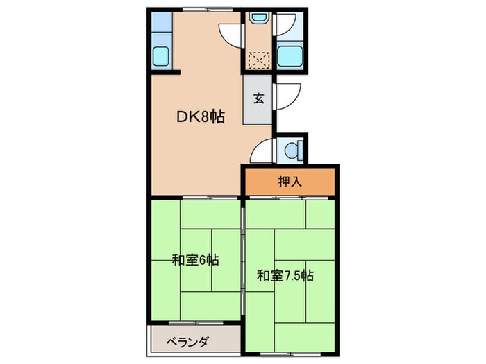 第一・第二大北マンションの物件間取画像