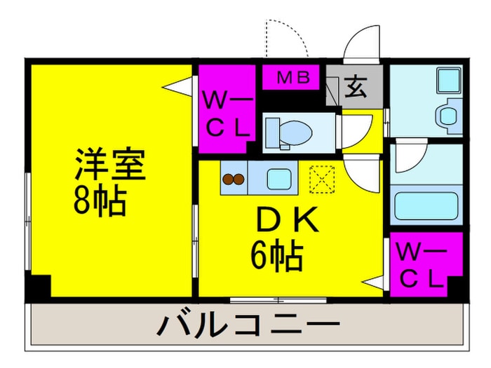 リヴェ－ル鳳(2－5F)の物件間取画像