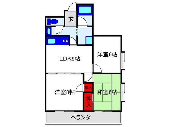 ヴィラ・エアポ－トの物件間取画像