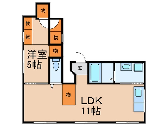 西田辺マンションの物件間取画像