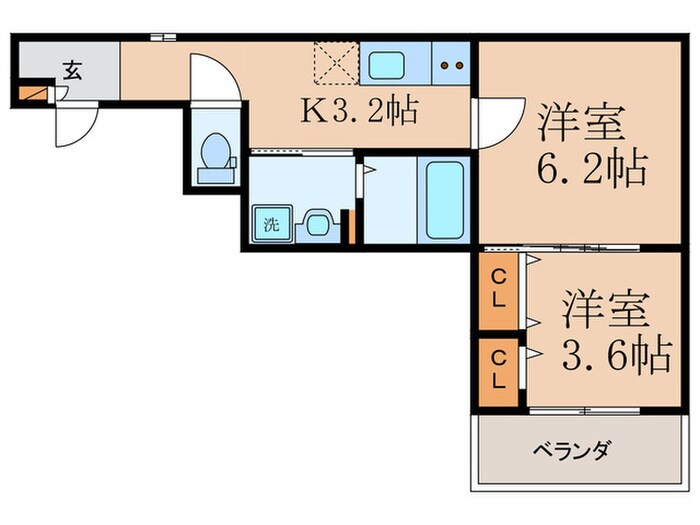 GRACIAS COURT山科μの物件間取画像