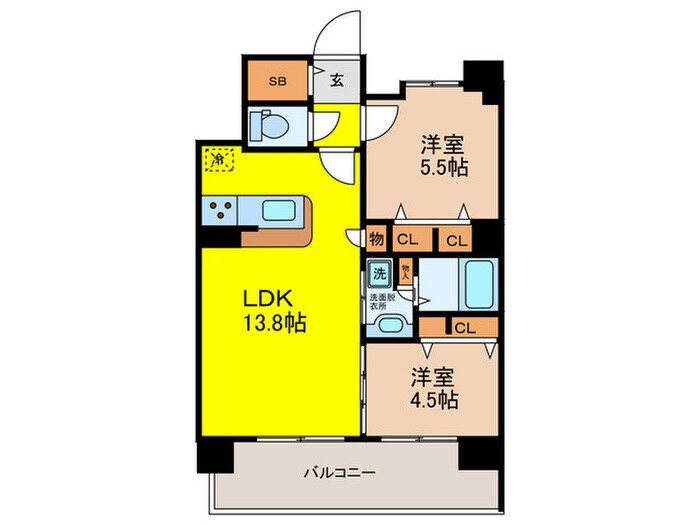 セイワパレス美章園の物件間取画像