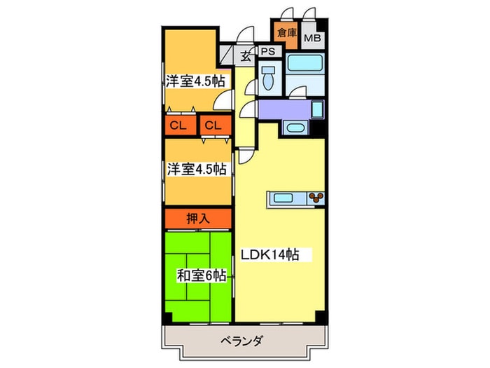 エ－ジレス巽東の物件間取画像