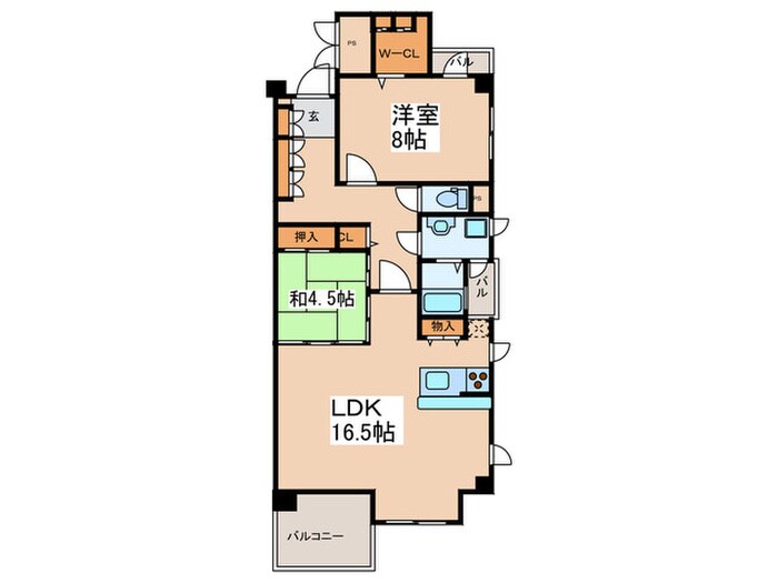 シャ－メゾン白鷺の物件間取画像