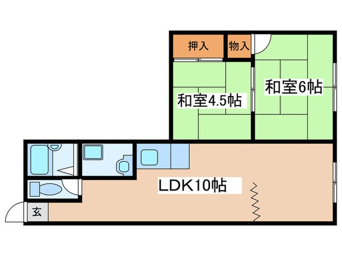 カーサ平野の物件間取画像