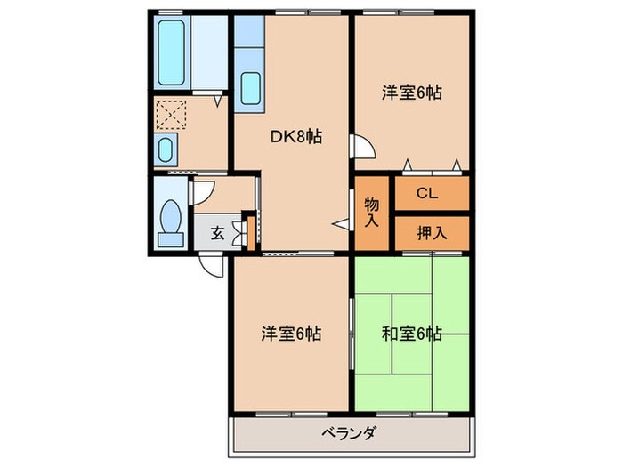 コ－ポ・ウムザの物件間取画像