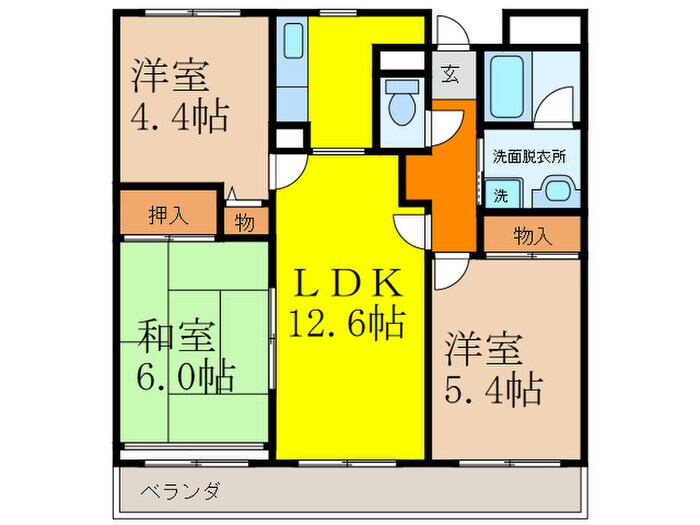 マンション・フォルツーナの物件間取画像