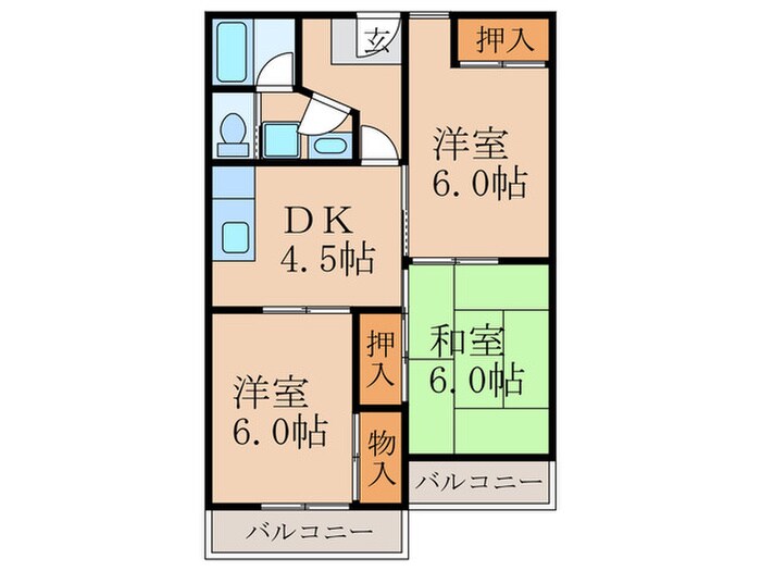 コーポラス太洋向島の物件間取画像