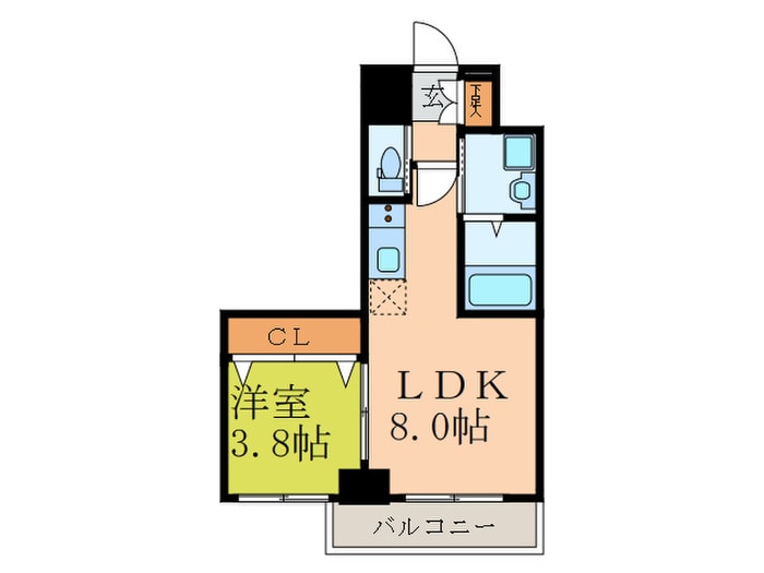 ﾌｧｰｽﾄｽﾃｰｼﾞ江坂広芝町（504）の物件間取画像