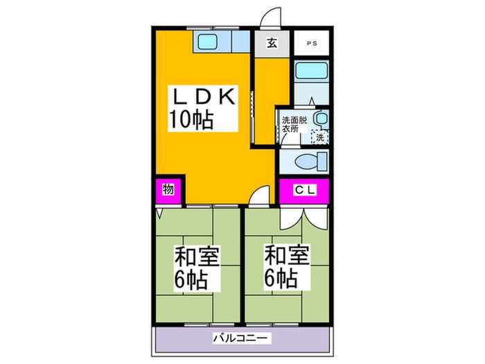 エバーグリーンの物件間取画像