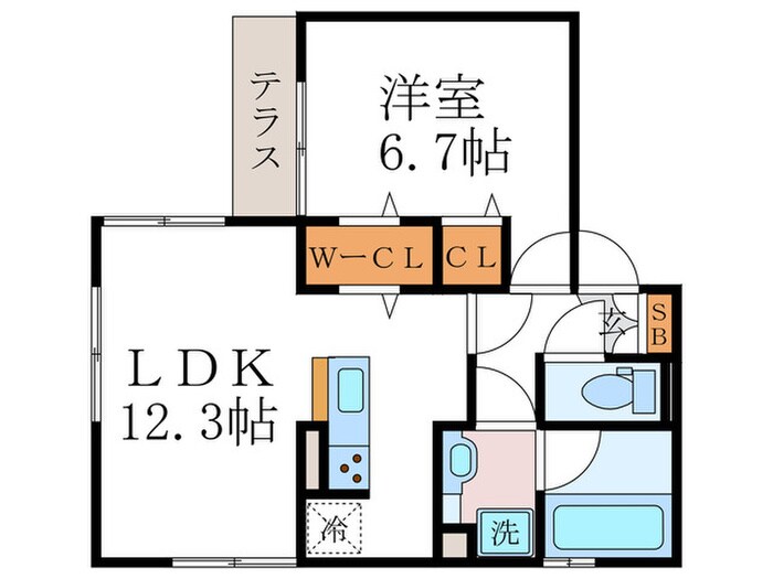 D-room桂西口の物件間取画像