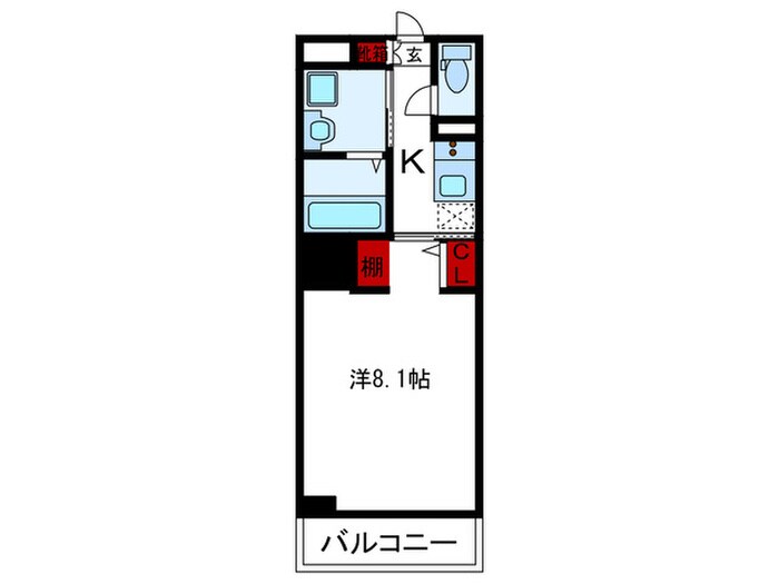 ジアコスモ神戸三宮(704)の物件間取画像