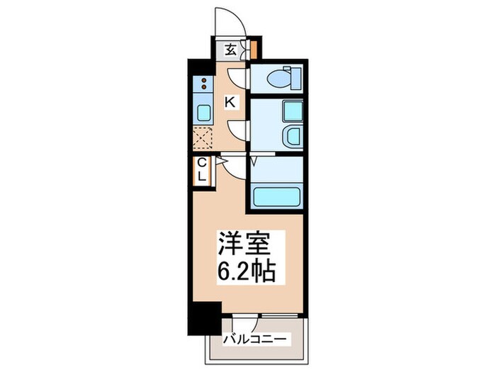 ｴｽﾘｰﾄﾞ弁天町ｸﾚｰﾙ（1101）の物件間取画像