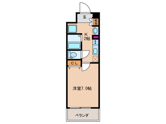 ビ－バ－プレイス四天王寺の物件間取画像