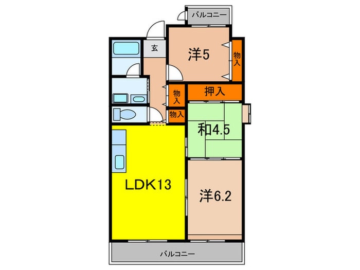 チェリ－ブロッサムの物件間取画像