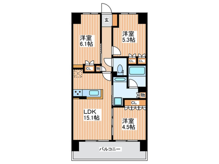 ヴェリテ守口早苗町（1403）の物件間取画像