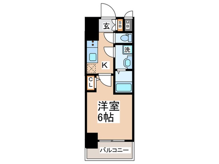 ｴｽﾘｰﾄﾞ大阪ﾌﾟﾗｲﾑｹﾞｰﾄ(1307)の物件間取画像
