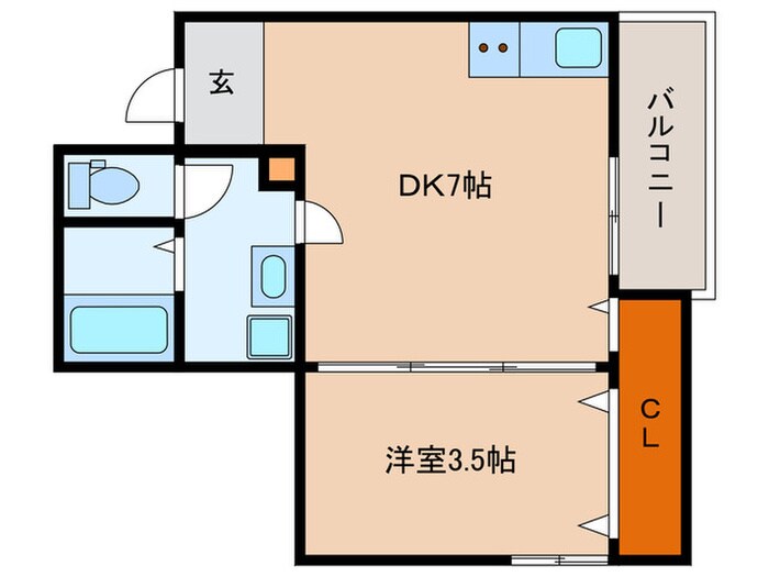 ルミエール西代Ｂ棟の物件間取画像