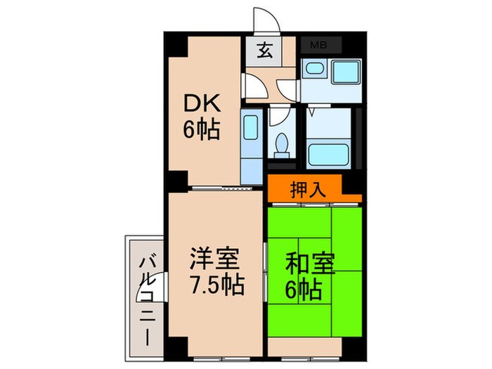 エスポールシバタの物件間取画像