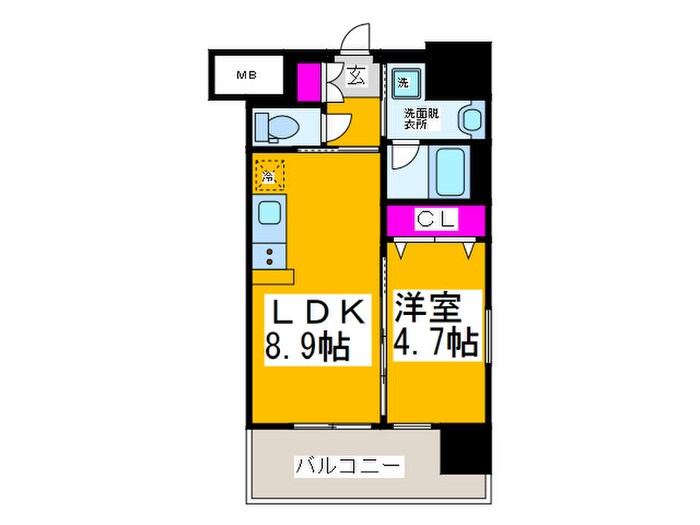 プレジオ布施ＡＳＩＡＮの物件間取画像