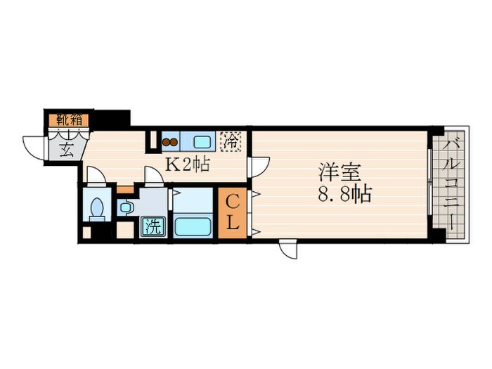 ｱｽｳﾞｪﾙ京都三条通（601）の物件間取画像