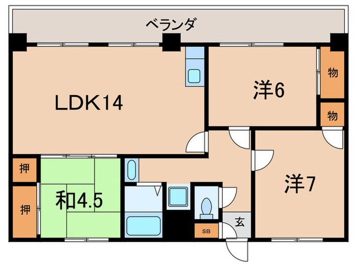 ロイヤル武庫之荘 2番館の物件間取画像