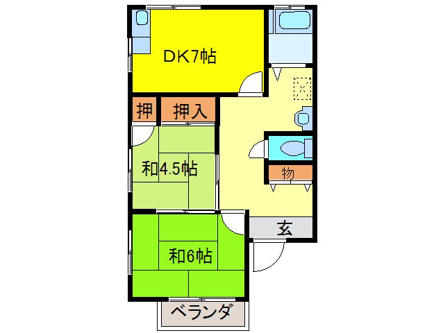 大西マンションの物件間取画像