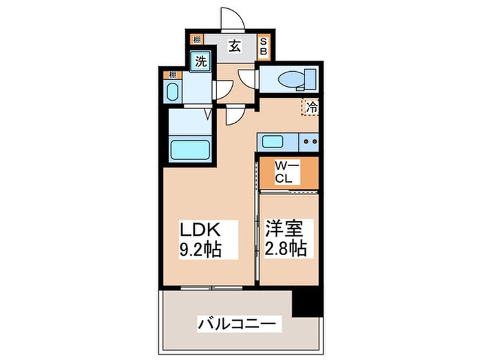 シャテーニュ上本町の物件間取画像