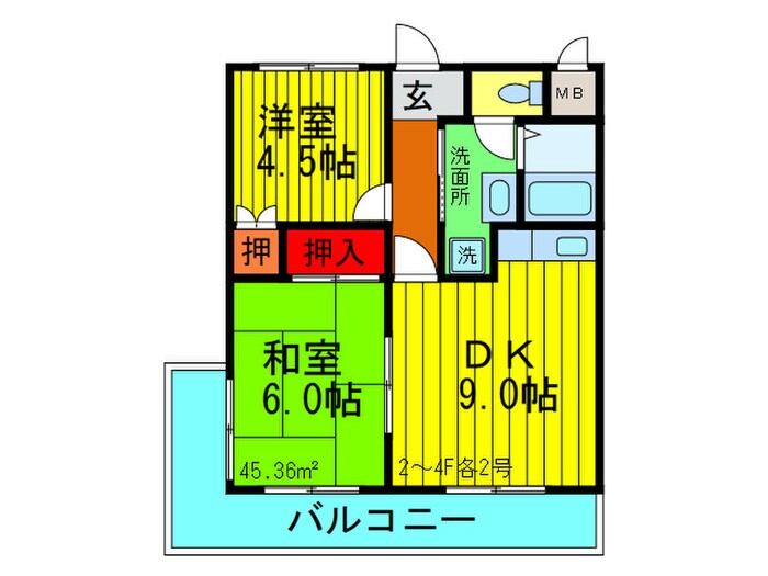 サンライズ成田の物件間取画像