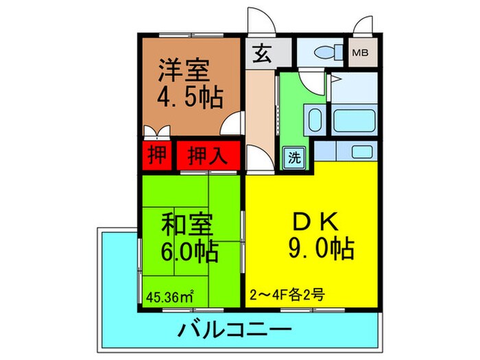 サンライズ成田の物件間取画像