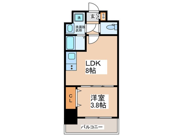フロンティアタワー九条Ⅲの物件間取画像