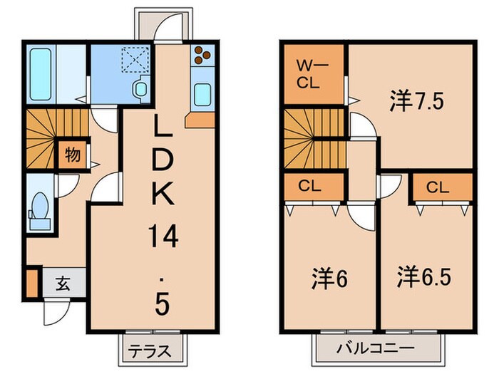 シャルマンハイムＡ棟の物件間取画像