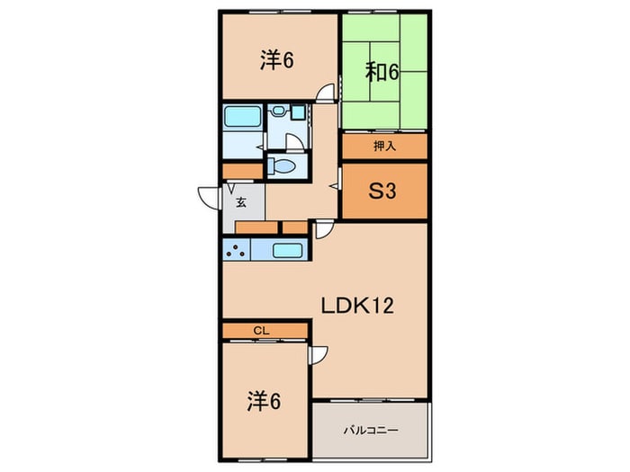 アステム芦屋Ｂ棟（１４１１）の物件間取画像