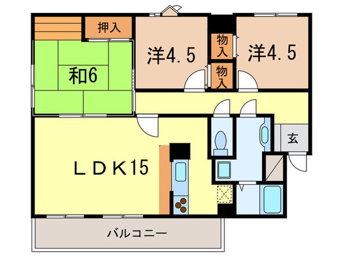 ベルフォーレ甲東の物件間取画像