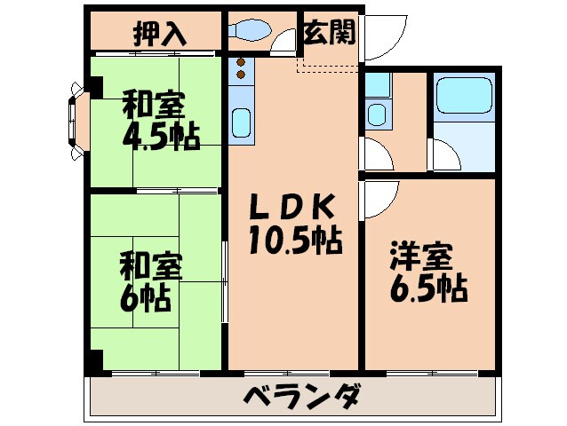 サンフロール明美の物件間取画像