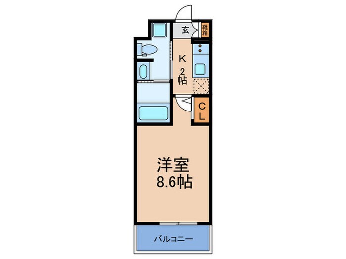 M′sマンション長栄寺の物件間取画像