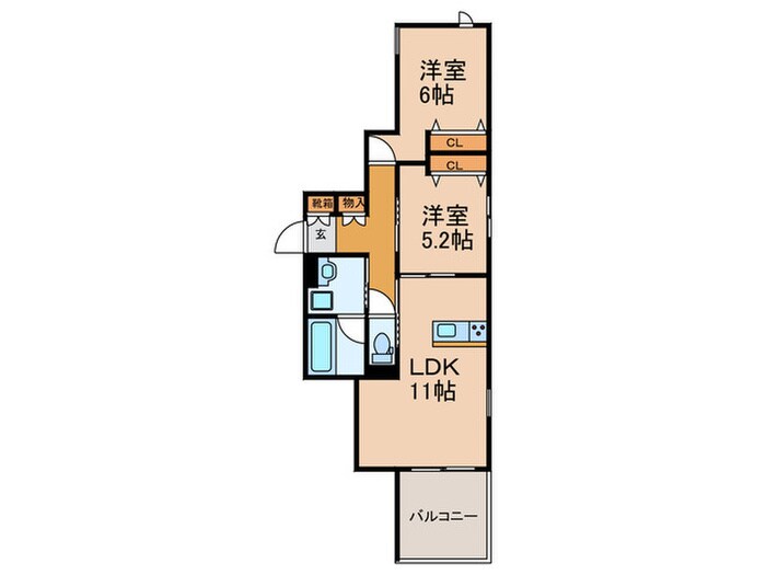 ＨＥＢＥＬ　ＭＡＩＳＯＮ　野江の物件間取画像