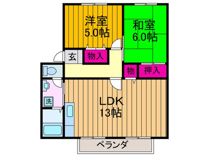 ラ・モンタ－ニュ招堤の物件間取画像