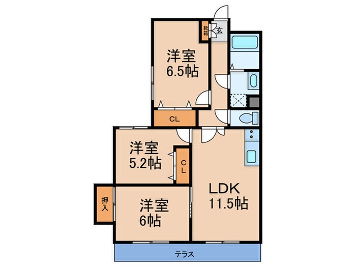 コルティーレ緑ヶ丘の物件間取画像