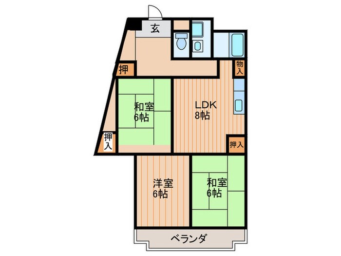 アメニティコートの物件間取画像